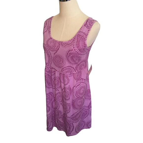 Icantoo Purple Size Extra Small Dress Womens Paisley Knee Length 100% Cotton NEW - Picture 2 of 9